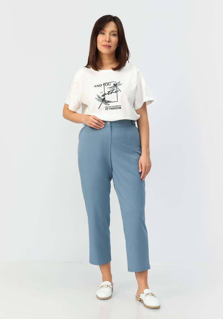 Брюки с декоративными хлястиками шир.  750, рис. 19