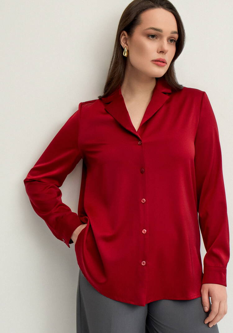 Блуза шелковая с отложным воротом шир.  750, рис. 21