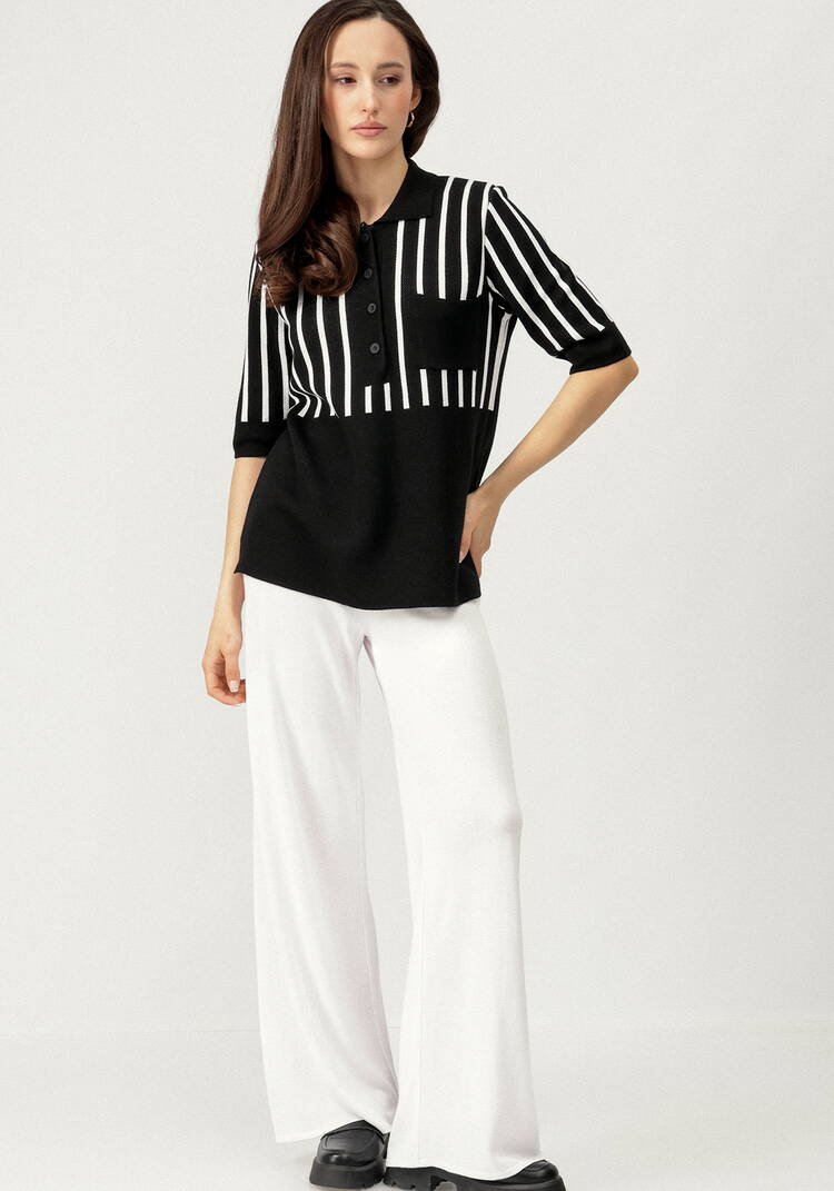 Джемпер-поло с вертикальной полосой шир.  750, рис. 18