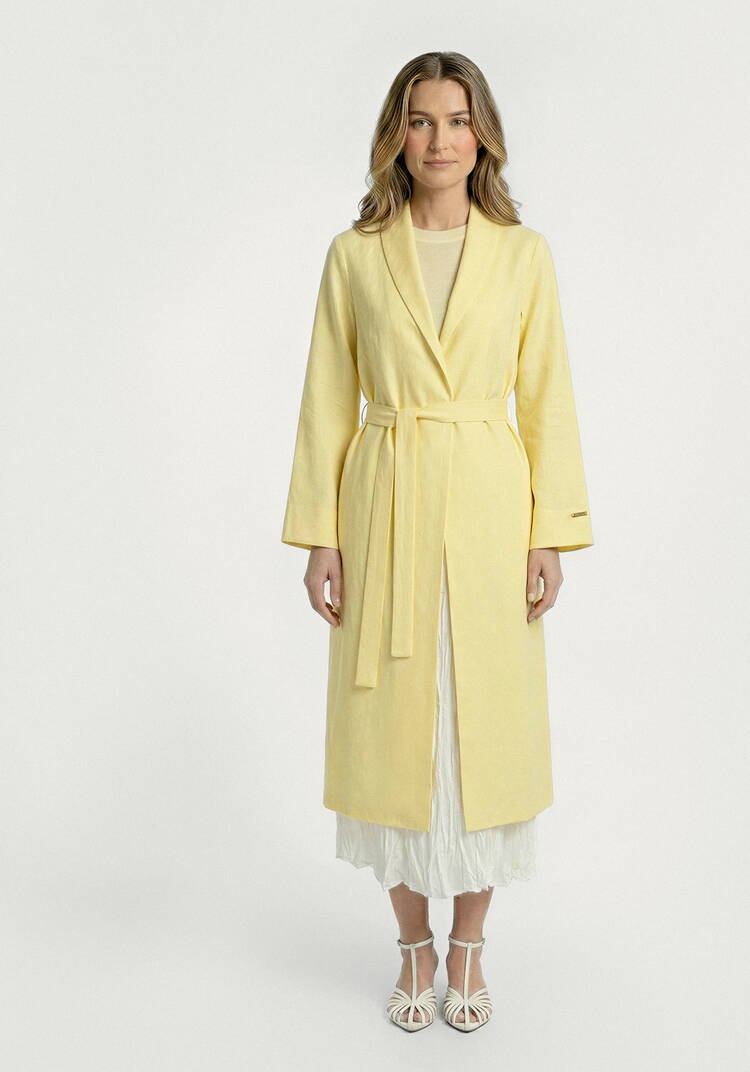 Тренч с цельнокройным воротником на пуговицах шир.  750, рис. 11