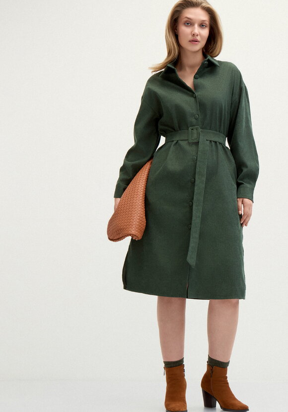 Платье-рубашка с отложным воротом шир.  580, рис. 2