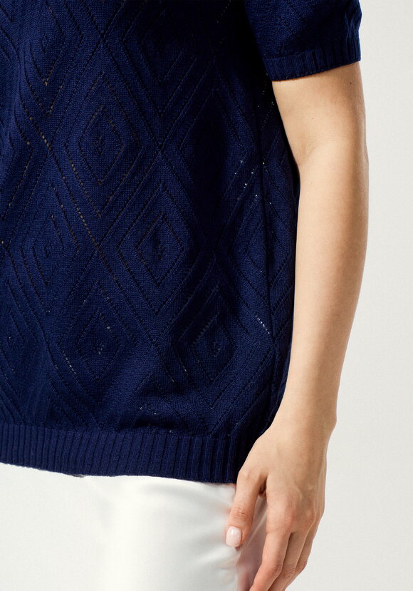 Джемпер с коротким рукавом ажурный шир.  580, рис. 32