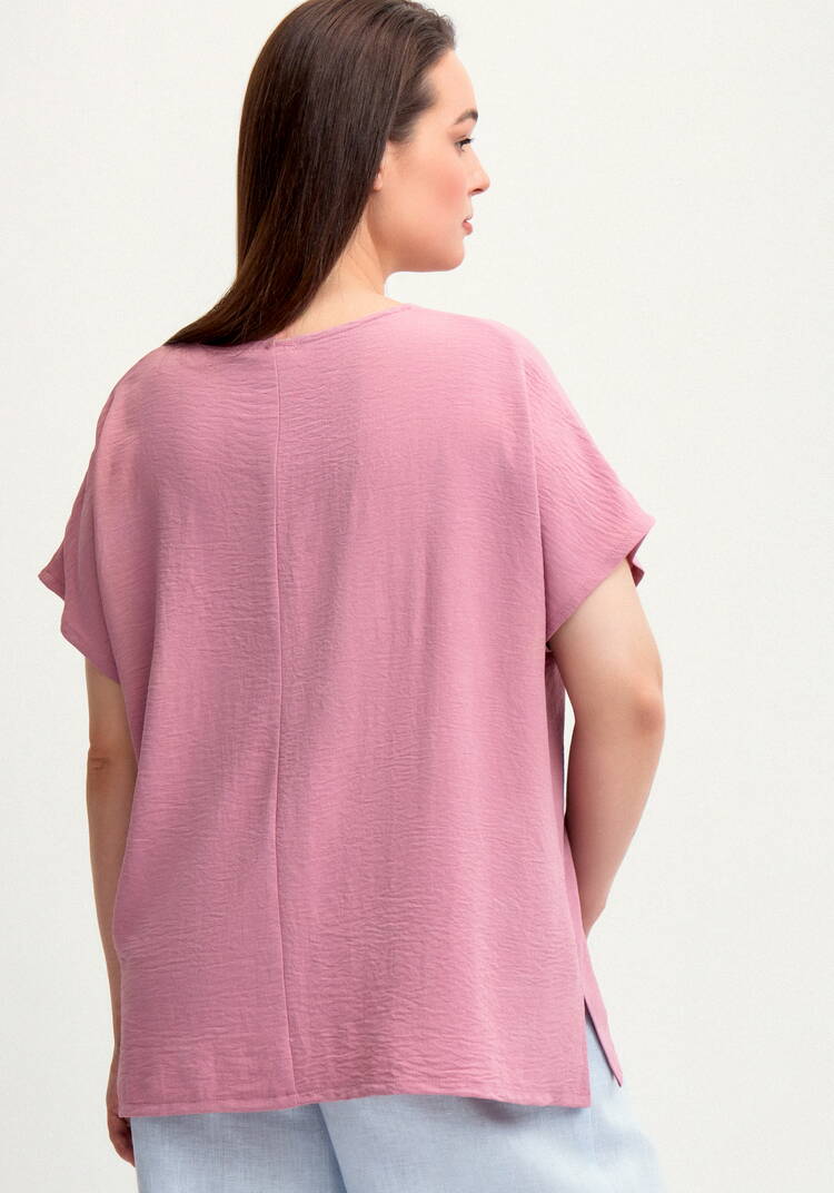 Блуза с круглой горловиной и разрезами шир.  750, рис. 16