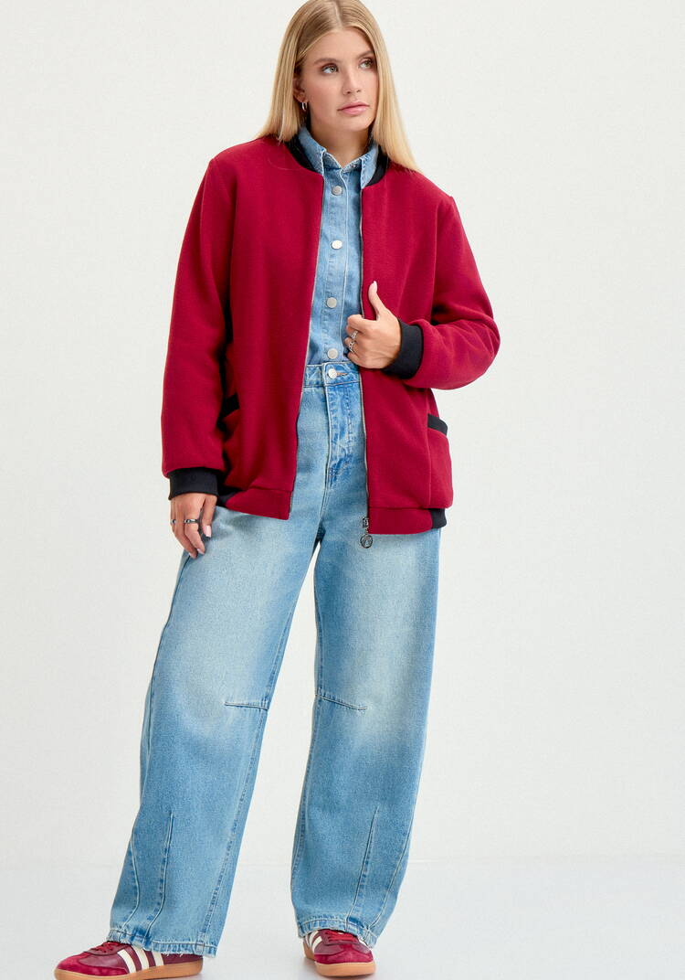 Бомбер на молнии с рибаной шир.  750, рис. 10