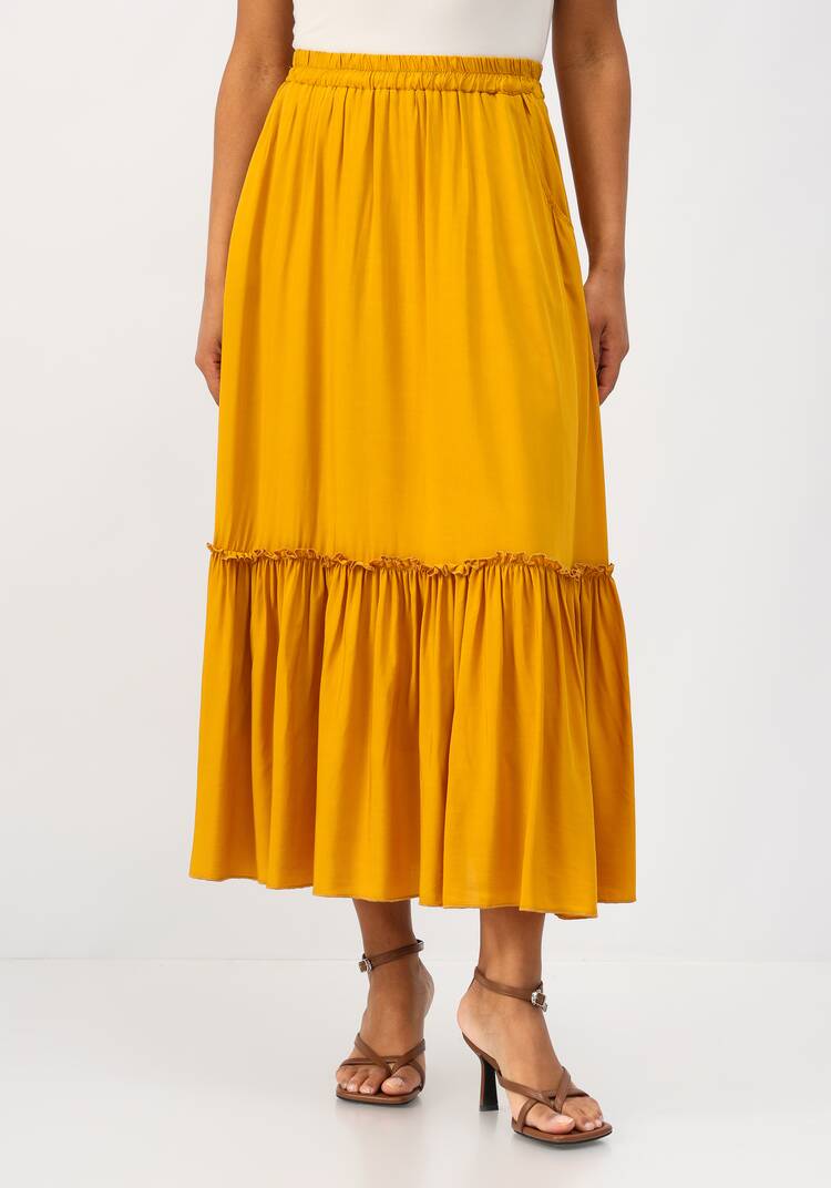 Юбка с воланом с резинкой на талии шир.  750, рис. 19