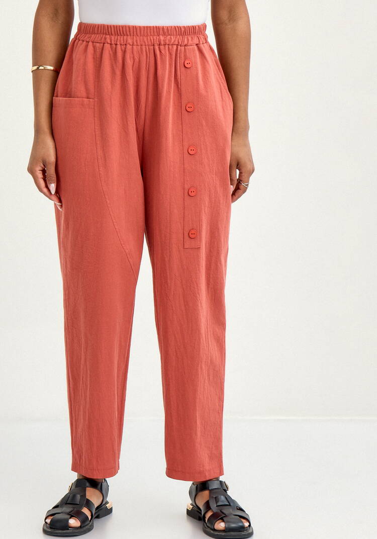 Брюки с декоративной планкой и карманами шир.  750, рис. 20