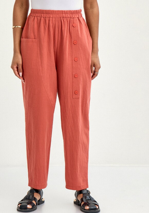 Брюки с декоративной планкой и карманами шир.  580, рис. 20