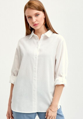 Рубашка на пуговицах изо льна