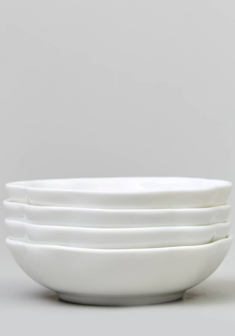 Набор розеток из фарфора Васильки, 4 шт. шир.  750, рис. 3