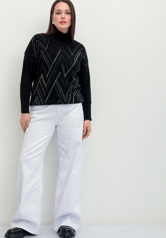 Свитер с геометрическим рисунком из страз шир.  580, рис. 2