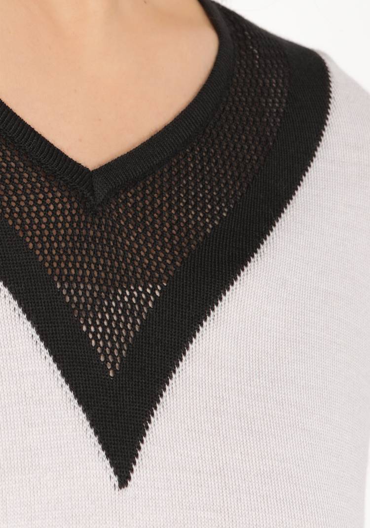 Джемпер с ажурной вставкой шир.  750, рис. 4