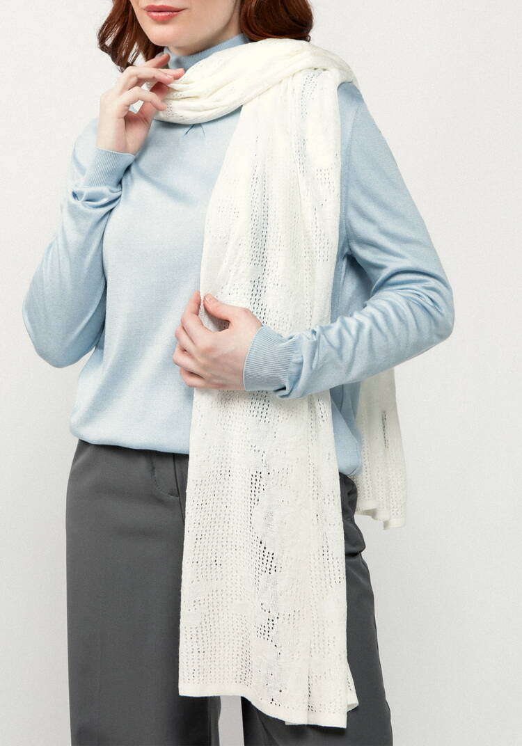 Палантин ажурный из натуральной шерсти шир.  750, рис. 16