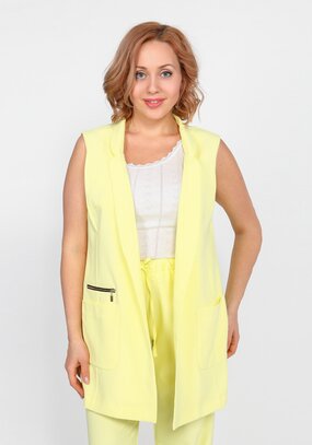 Жилет с оригинальным воротником и карманами