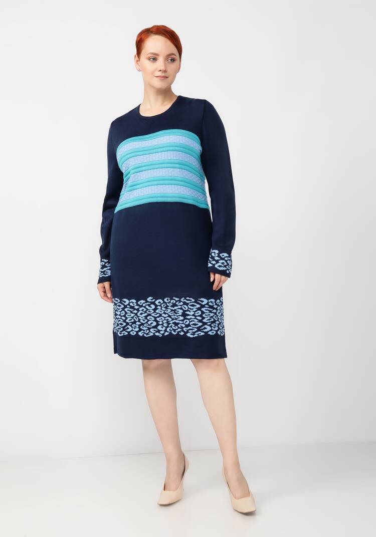 Платье с анималистичным принтом шир.  750, рис. 6