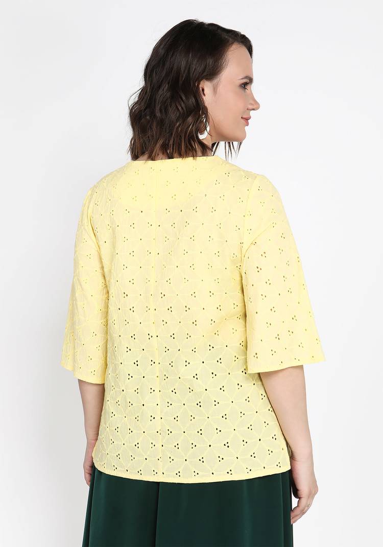 Блуза из шитья с круглым воротом шир.  750, рис. 3