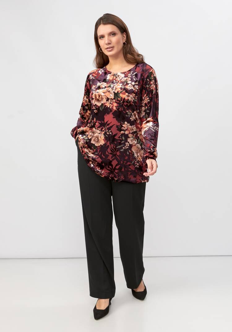 Блуза с бархатным принтом шир.  750, рис. 9