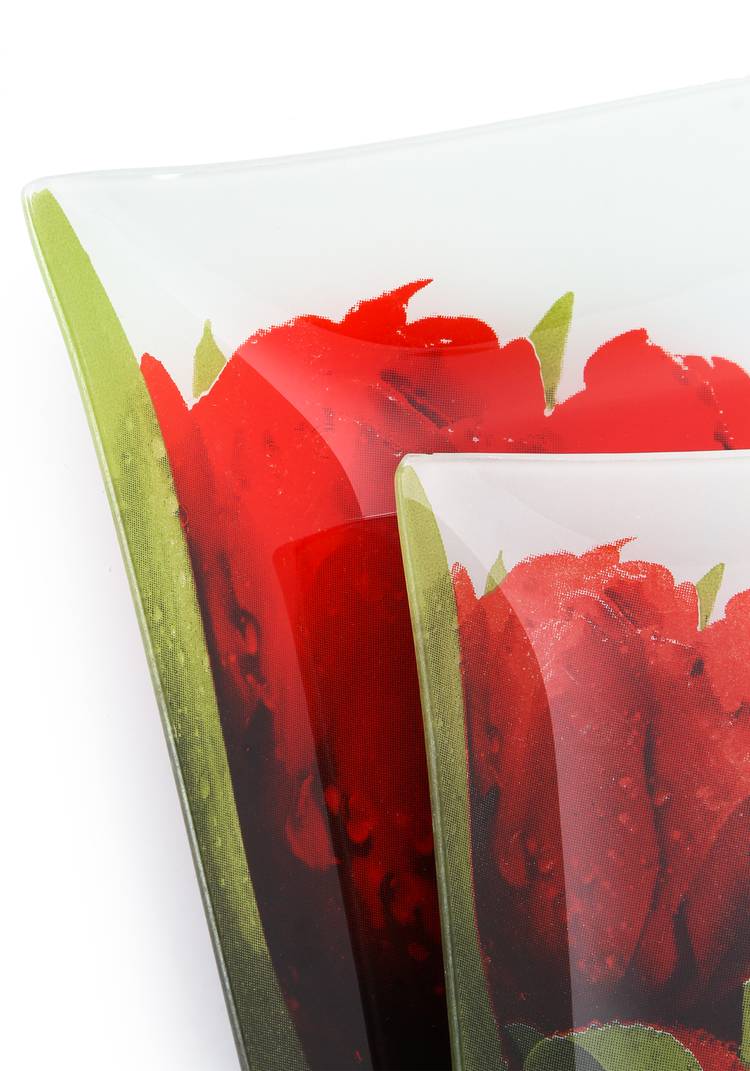 Набор из 7-ми предметов: 6 тарелок и блюдо. шир.  750, рис. 6