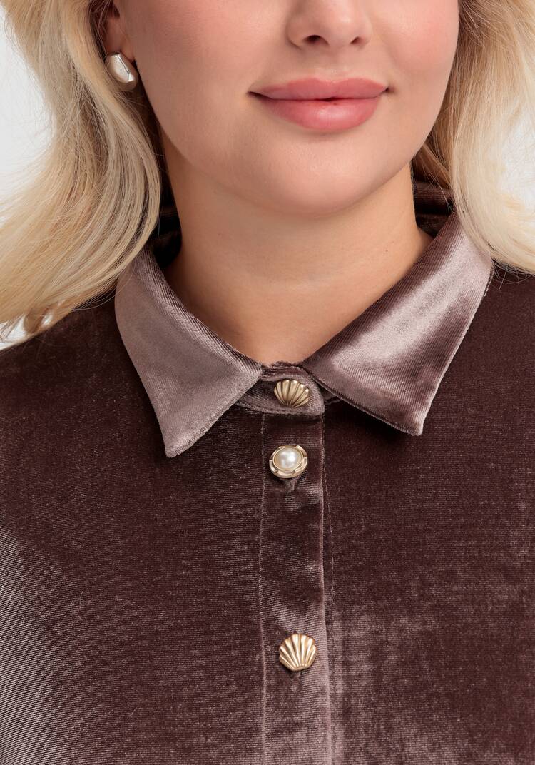 Блуза с дизайнерскими пуговицами шир.  750, рис. 5