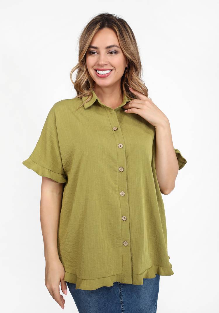 Блуза свободного силуэта с воланами шир.  750, рис. 9