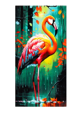 Полотенце пляжное Яркие птицы