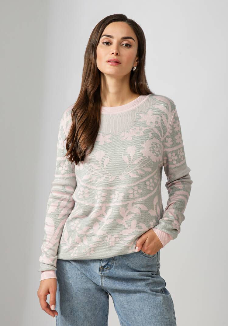 Джемпер женский с жаккардовым рисунком шир.  750, рис. 14