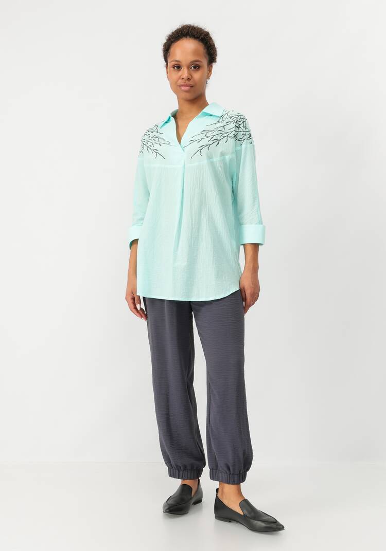 Блуза с принтом по плечам шир.  750, рис. 2