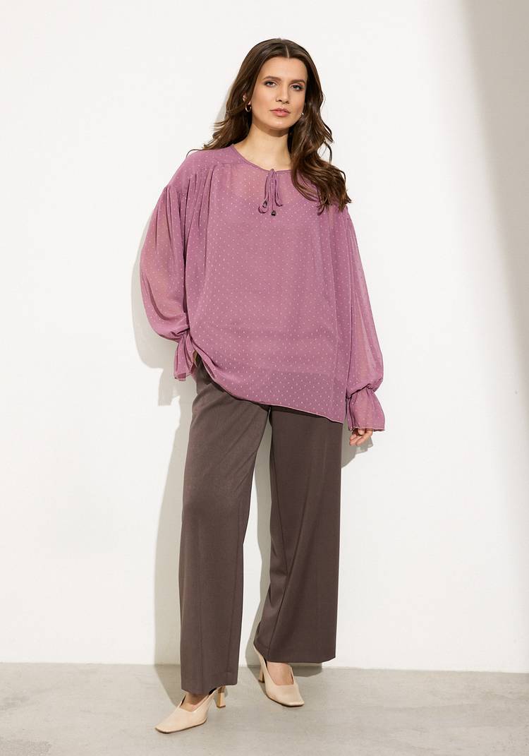 Блуза из фактурного шифона шир.  750, рис. 4