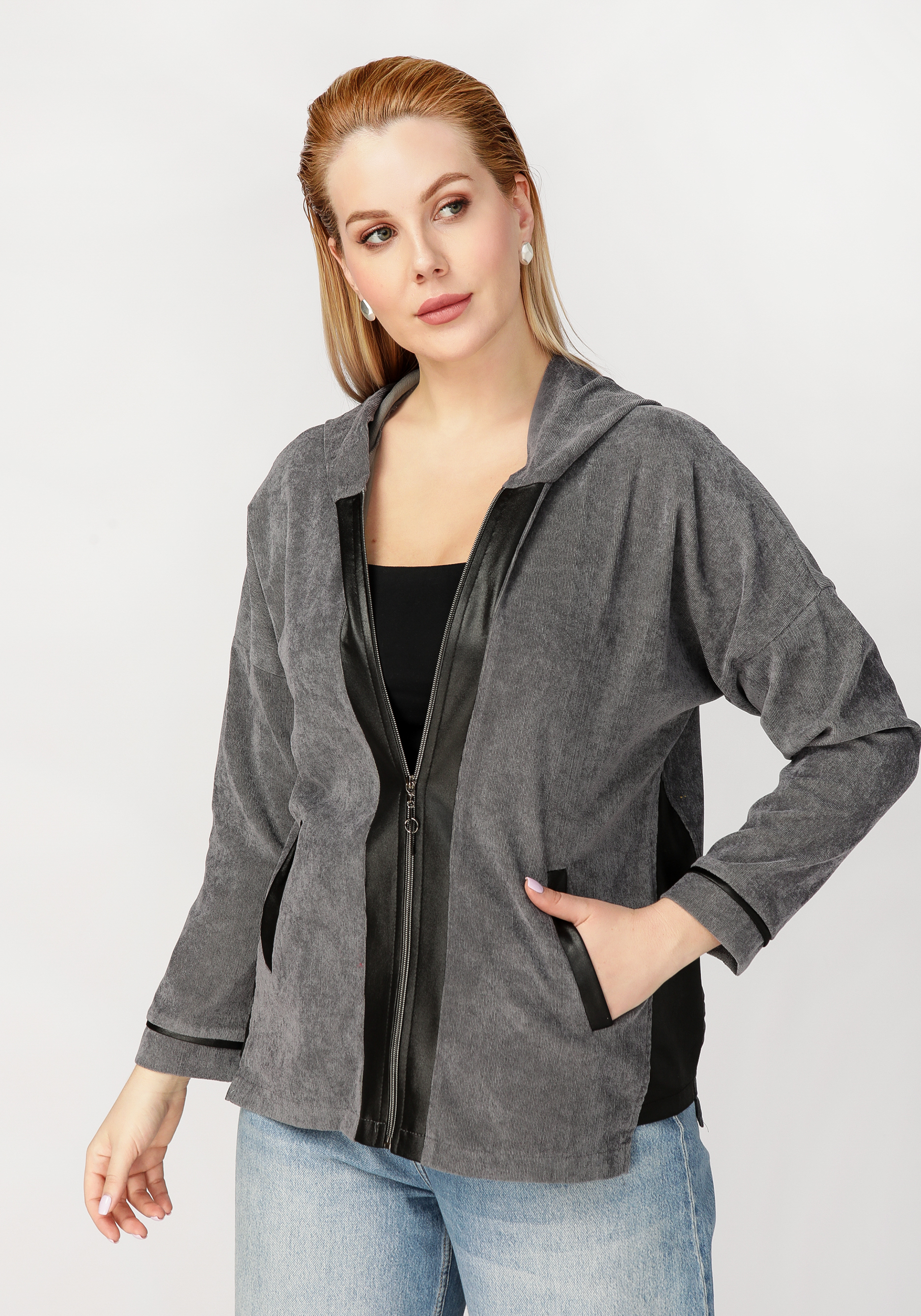 

Жакет на молнии "Изабелла", Серый