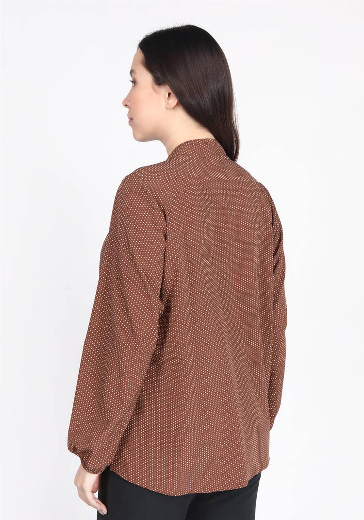 Блуза в горошек с бантом шир.  750, рис. 5