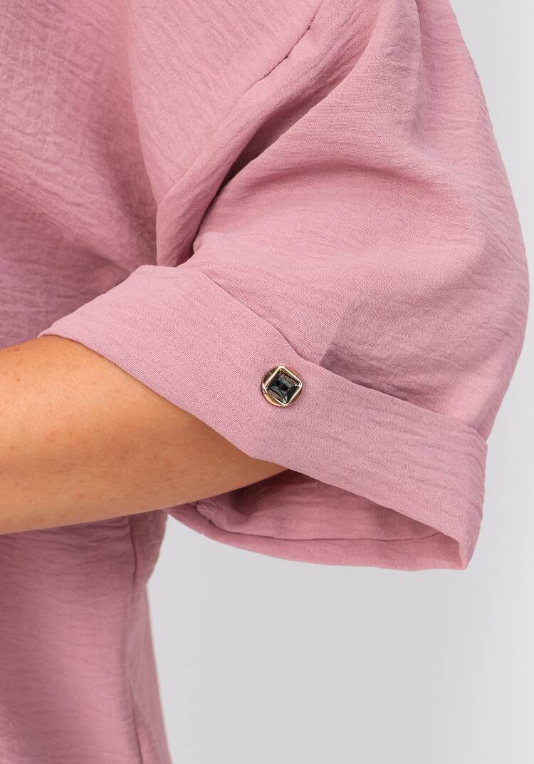 Костюм: брюки и блуза с лаконичным принтом шир.  750, рис. 46