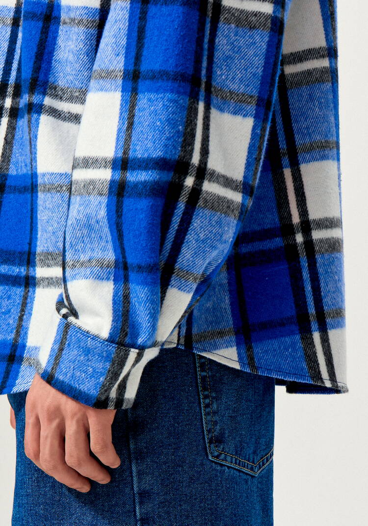 Рубашка в крупную клетку шир.  750, рис. 6