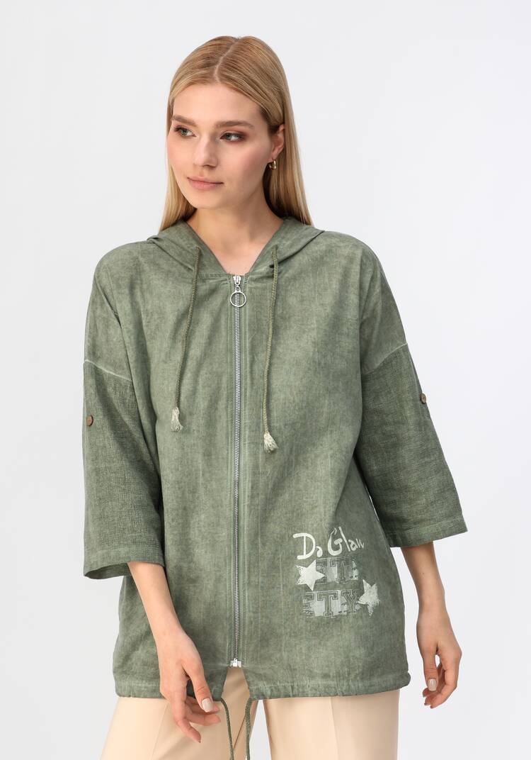 Блуза с капюшоном Милена шир.  750, рис. 6