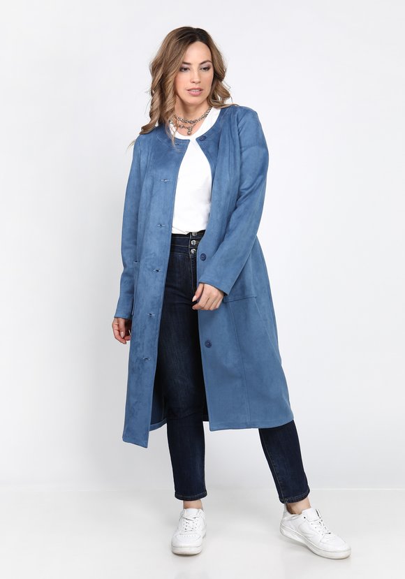 Кардиган из ткани под замшу Элла шир.  580, рис. 5