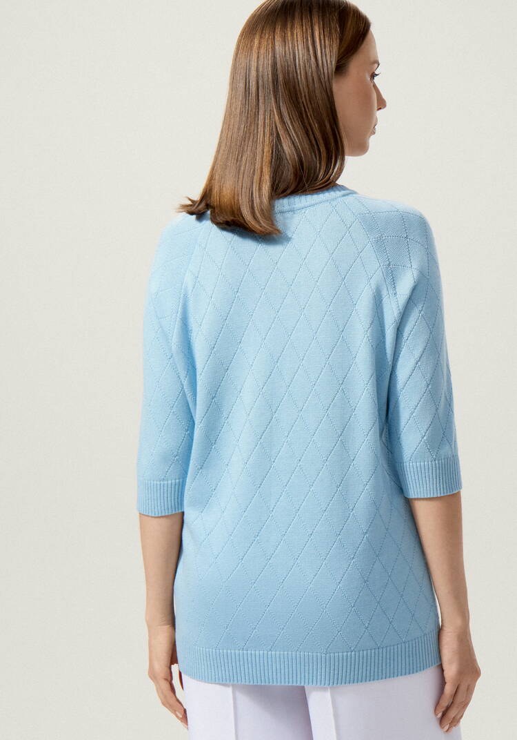 Джемпер с эффектными пуговицами по полочке шир.  750, рис. 10