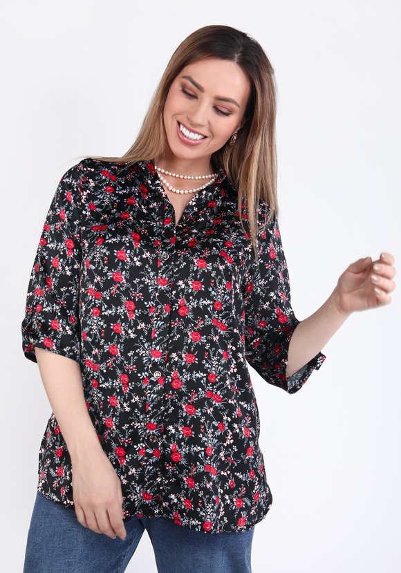 Блуза Цветочный танец шир.  580, рис. 9