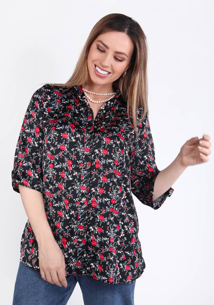 Блуза Цветочный танец шир.  750, рис. 9