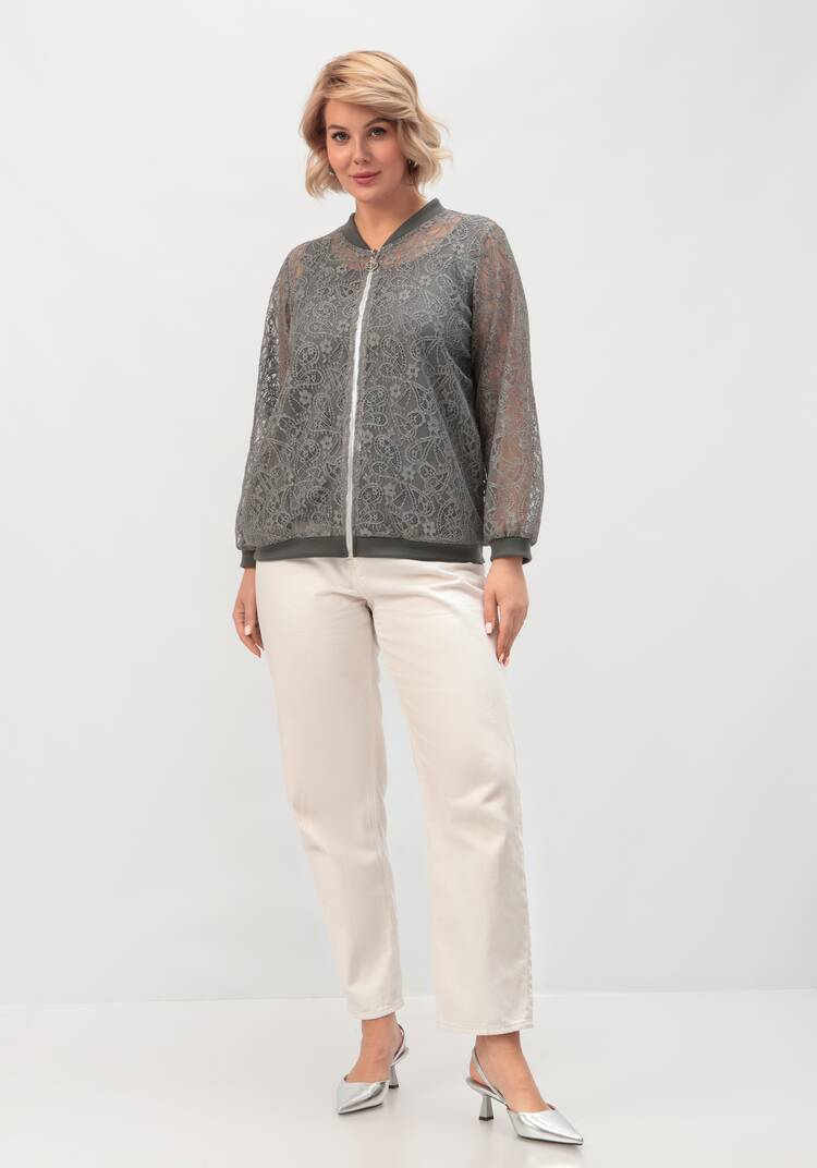 Бомбер кружевной шир.  750, рис. 19