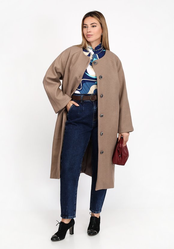 Пальто на пуговицах шир.  580, рис. 3