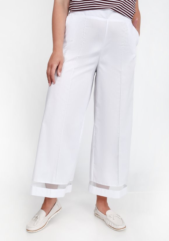 Брюки-кюлоты с декоративными вставками шир.  580, рис. 8