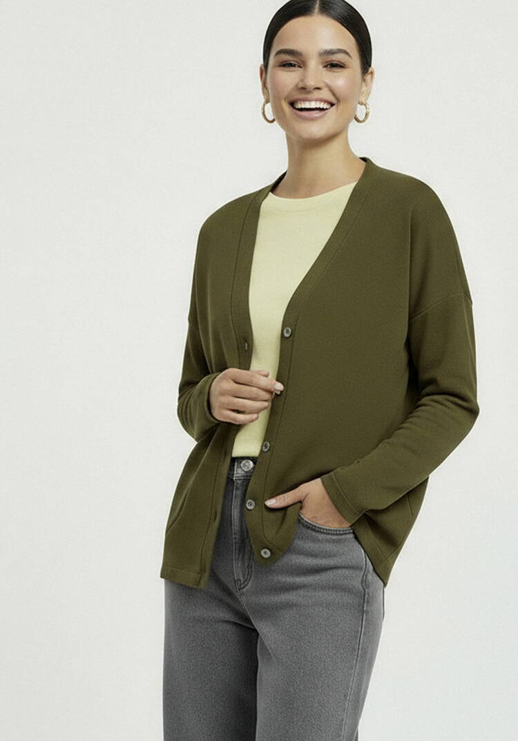 Кардиган на пуговицах утепленный шир.  750, рис. 35