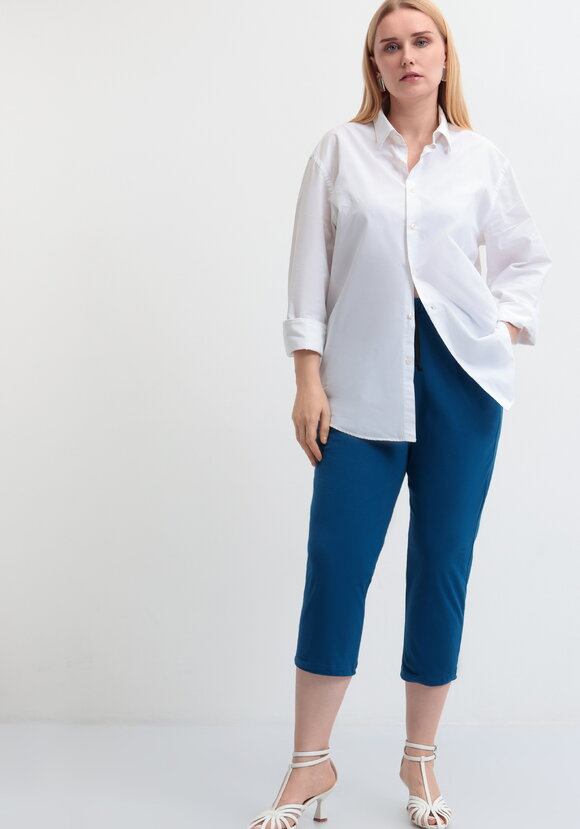 Бриджи трикотажные с поясом на кулиске шир.  580, рис. 16