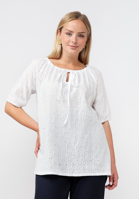 Блуза из шитья свободного кроя шир.  580, рис. 12