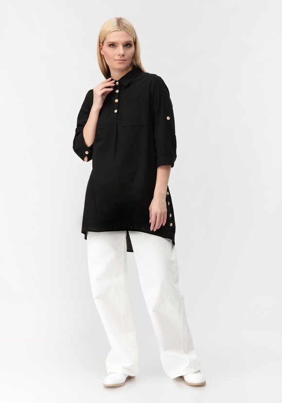 Туника с декоративными пуговицами Тина шир.  580, рис. 27
