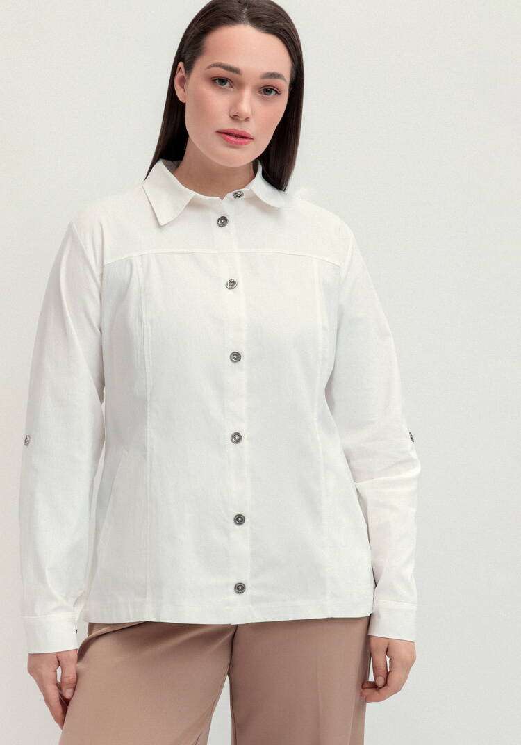 Рубашка хлопковая с патами на рукавах шир.  750, рис. 15