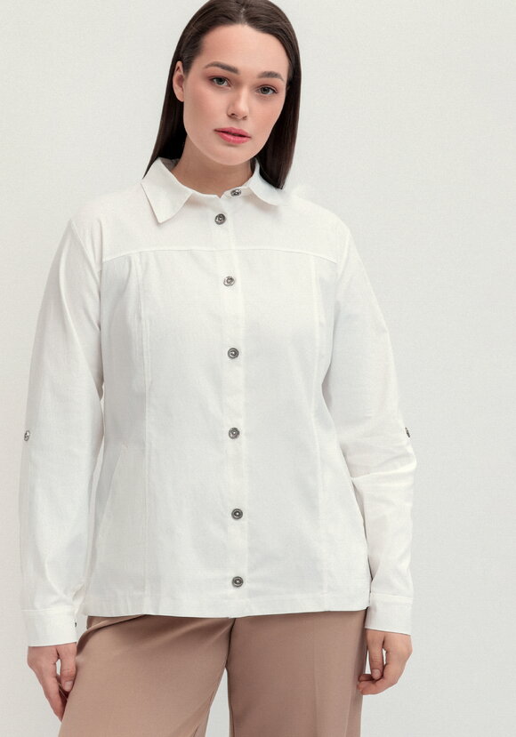 Рубашка хлопковая с патами на рукавах шир.  580, рис. 15