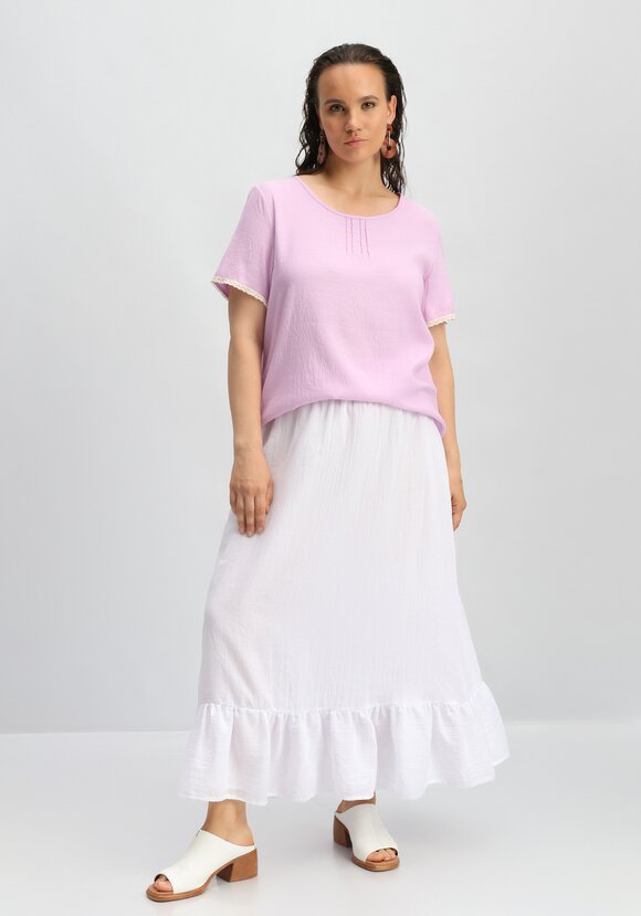 Футболка с кружевными вставками на рукавах шир.  580, рис. 19