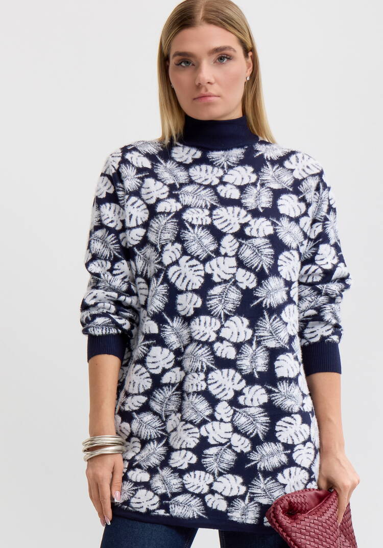 Туника пушистая с принтом шир.  750, рис. 30