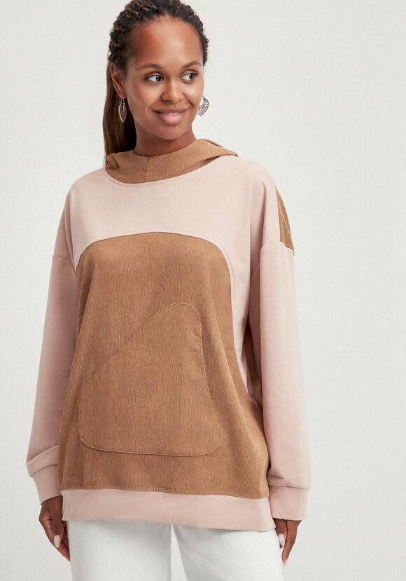 Худи оверсайз комбинированное шир.  580, рис. 1