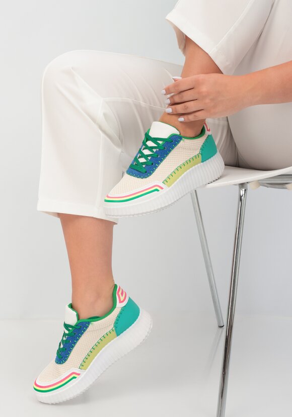 Кроссовки женские Мультиколор шир.  580, рис. 8