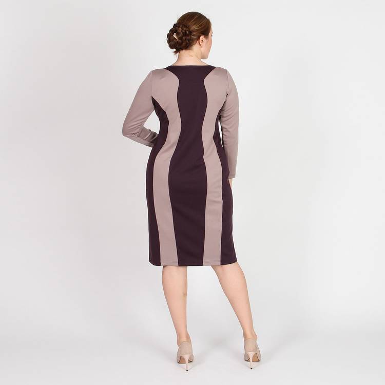 Платье с вертикальными контрастными вставками шир.  750, рис. 4